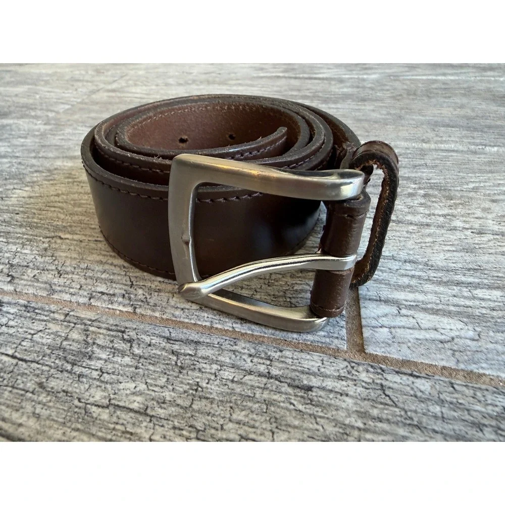 Genuine Leather Belt 38 Brown Classic Made in USA Mens Western‎ Dress Casual